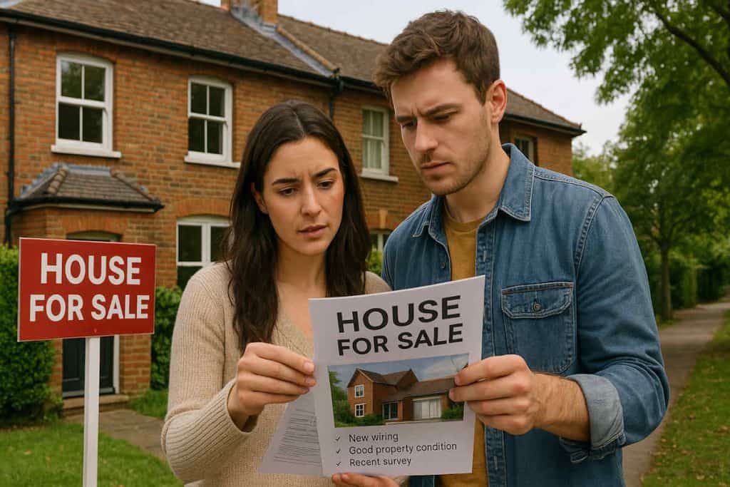 First time buyers viewing a house for sale